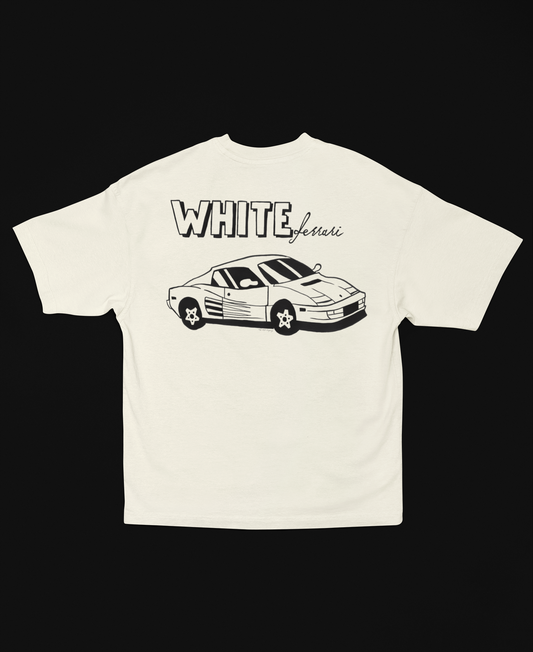 Camiseta Oversized White Ferrari